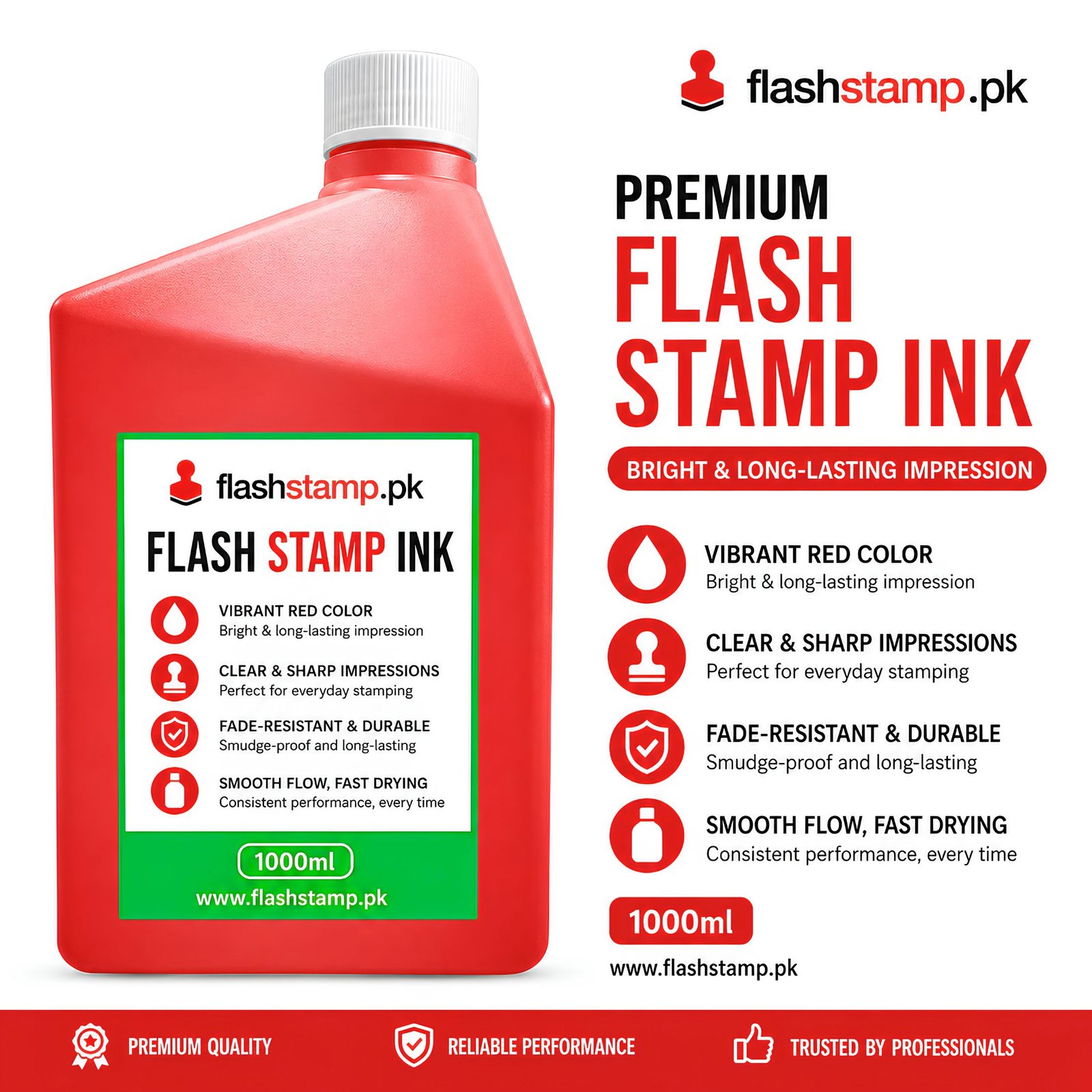 Red Flash Stamp Ink - Image 2