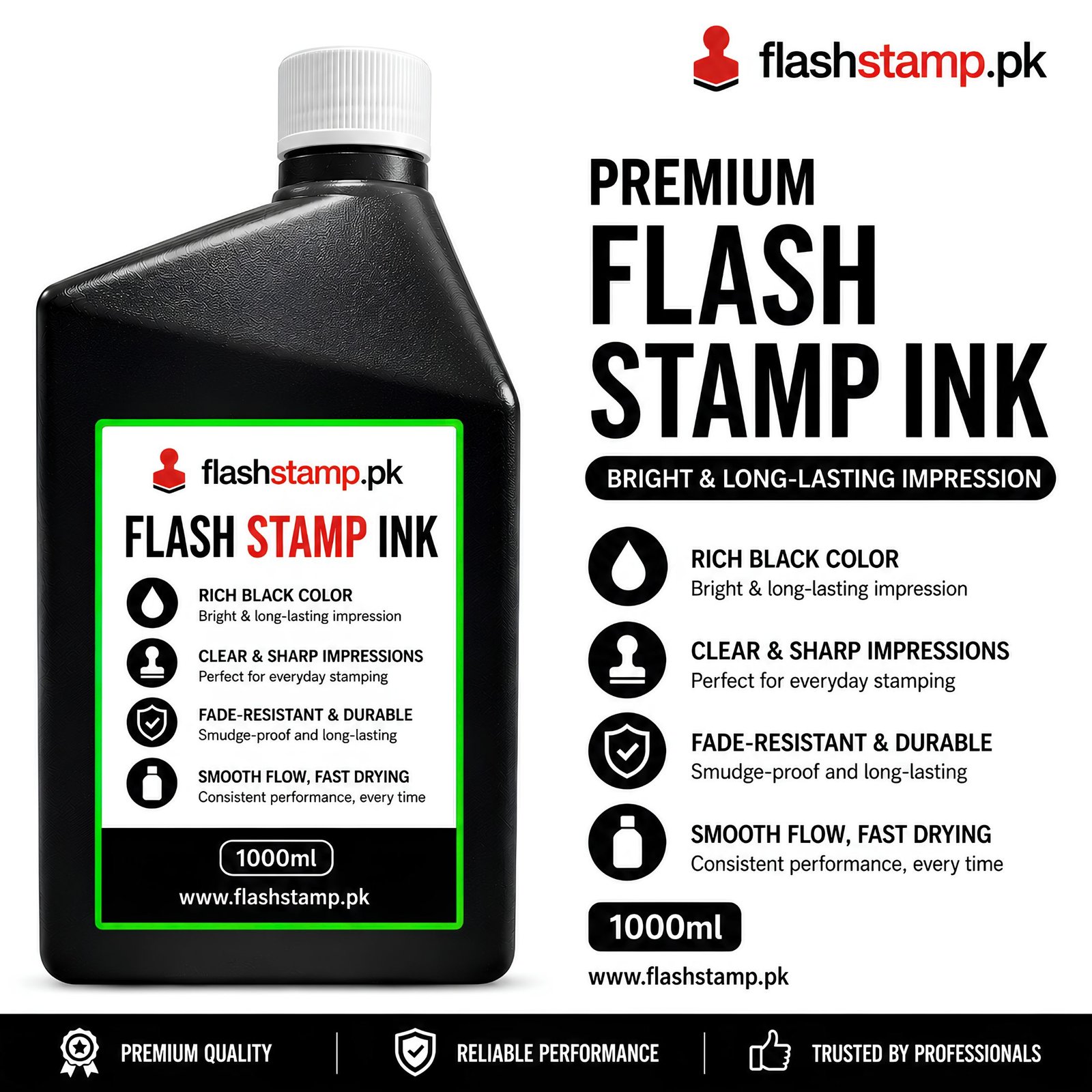 Black Flash Stamp Ink - Image 2
